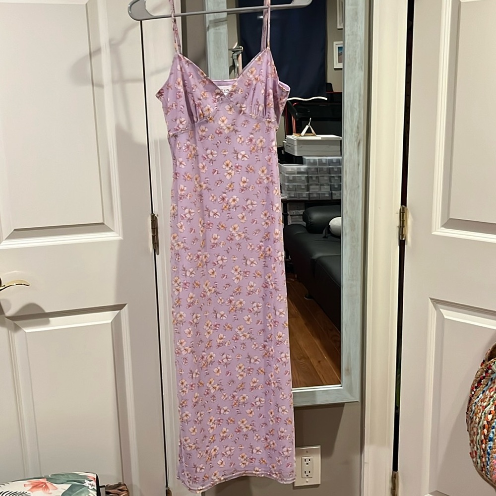 Lelis midi floral dress